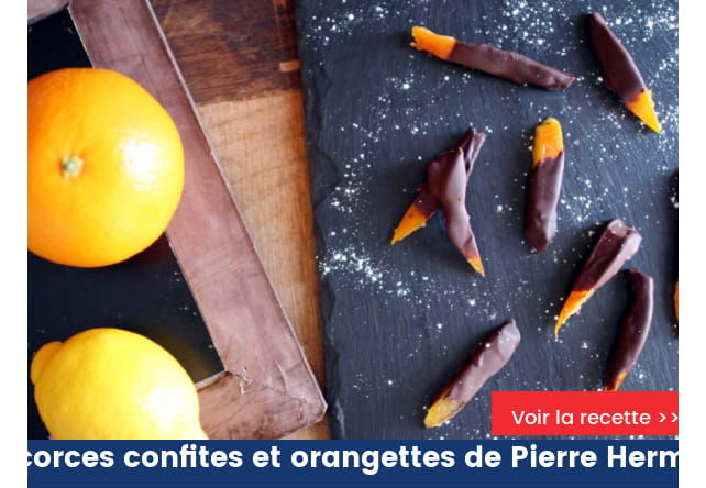 Ecorces d’agrumes confites et orangettes au chocolat